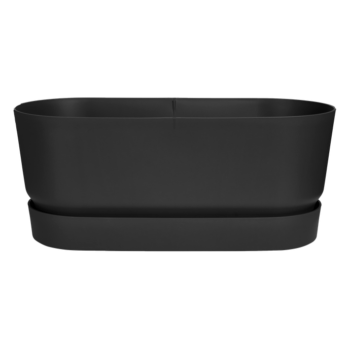 greenville pflanzgefäß 60cm rollen living schwarz